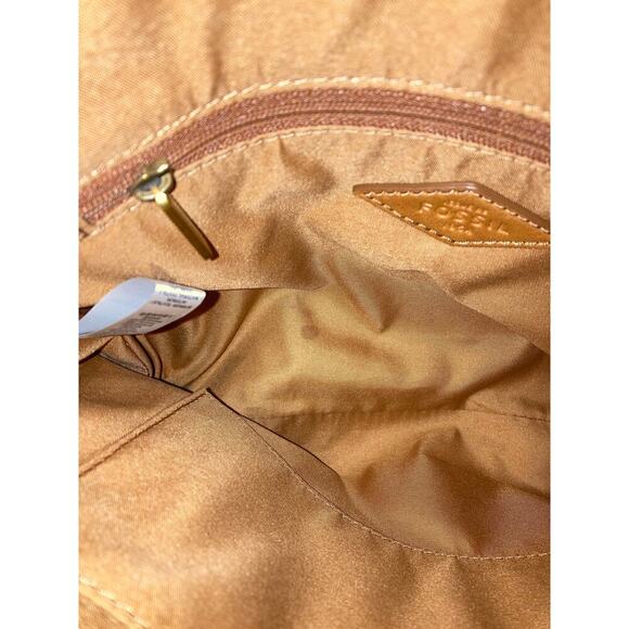 FOSSIL SMALL NAVY AND OATMEAL STRIPED CANVAS CROSSBODY BAG - Picture 15 of 15